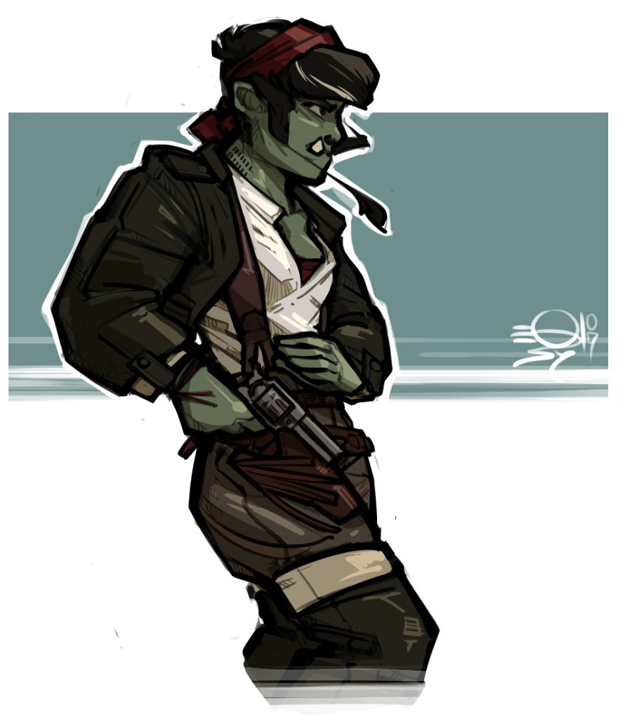 Juniper Jackelcry – Orc Gunslinger – 6d6 RPG